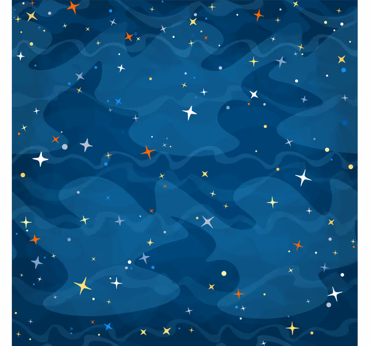 Papel pintado bebé noche estrellada - TenVinilo