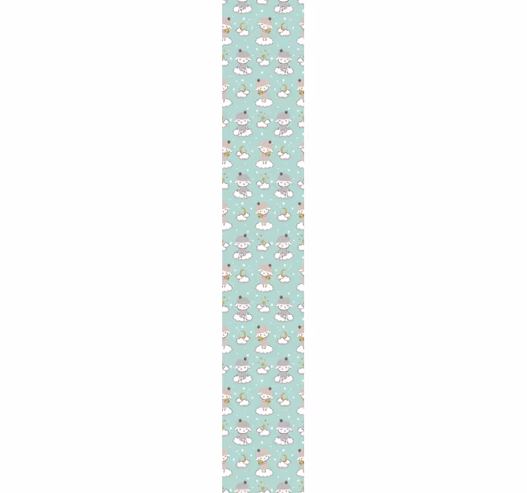 Papel tapiz infantil unicornios de luna nublada - TenVinilo