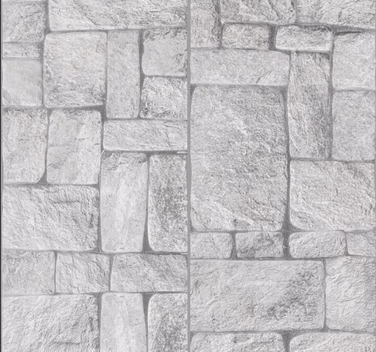 Papel pintado piedras grises en mosaico - TenVinilo