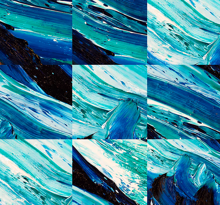 Papel pintado mármol en tonos azules - TenVinilo
