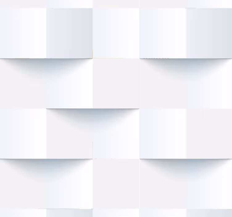 Papel pintado salón 3D bloques blancos - TenVinilo