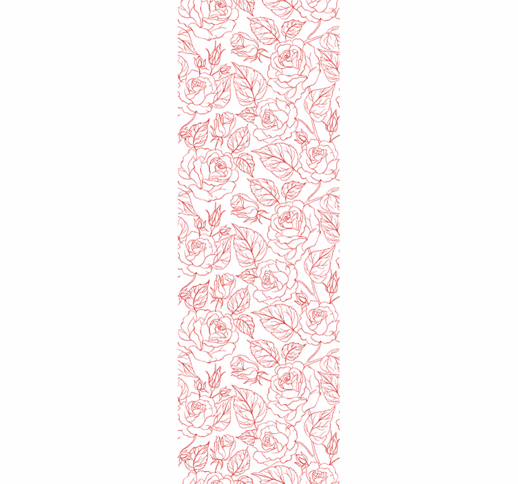 Papel pintado flores silueta de rosas - TenVinilo