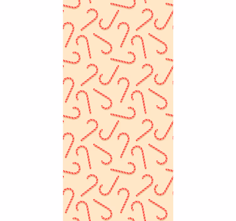 Papel pintado salón Bastones de caramelo - TenVinilo