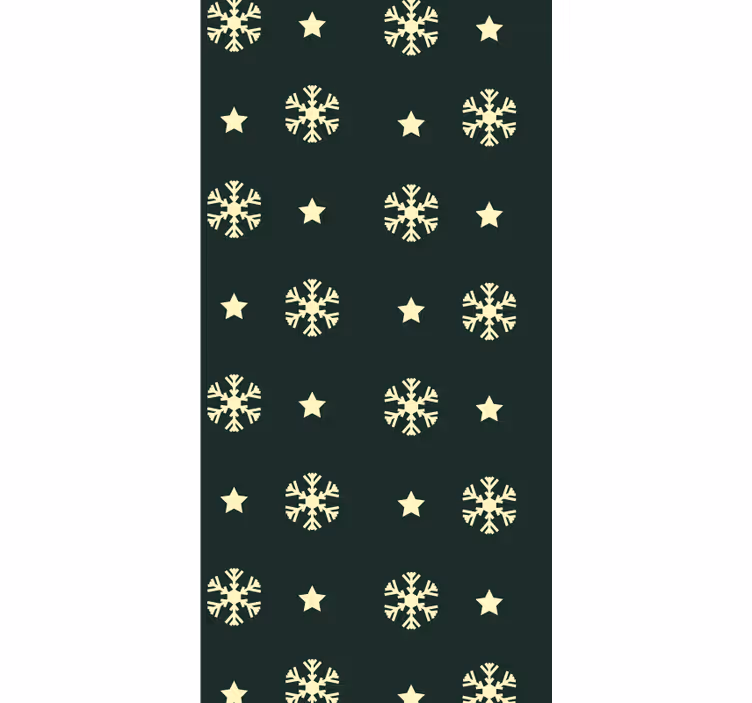Papel tapiz nórdico copos de nieve escandinavos - TenVinilo