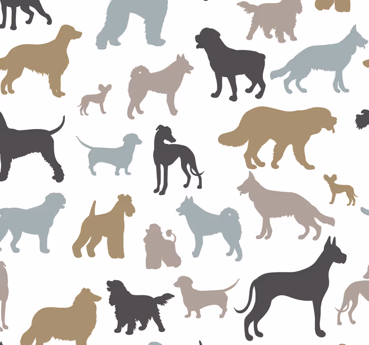 Papel tapiz gatos siluetas felinas - TenVinilo