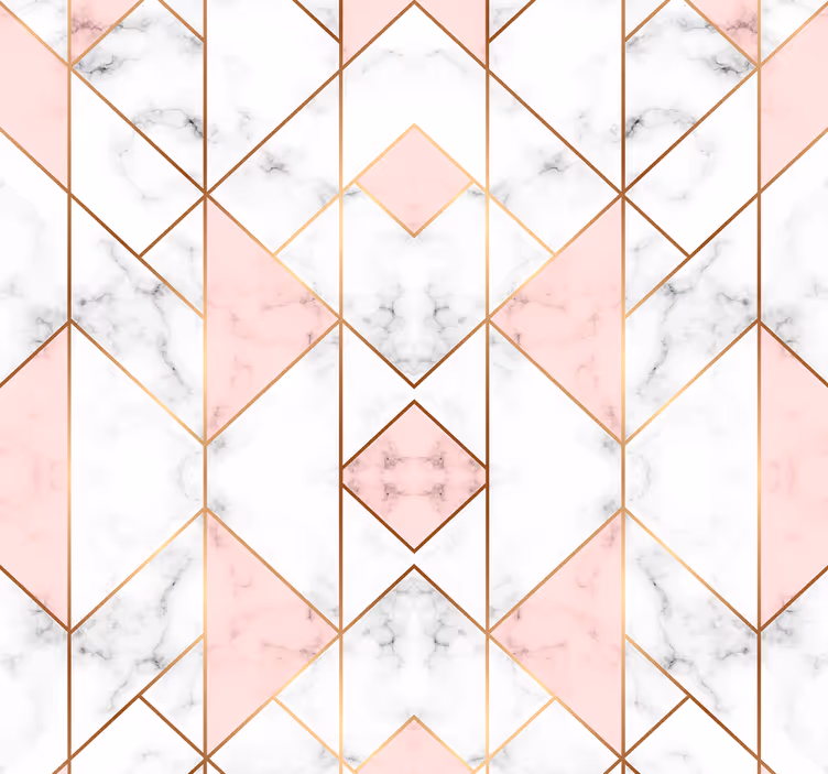 Papel pintado abstracto Figura geométrica rosa - TenVinilo