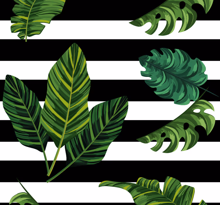 Papel pintado Hojas tropicales - TenVinilo