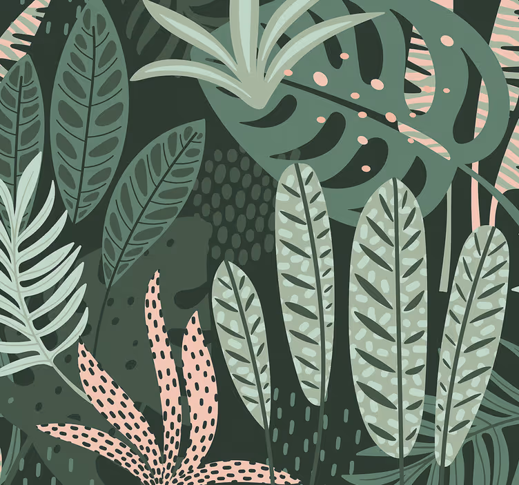 Papel pintado árboles palmeras veraniegas - TenVinilo
