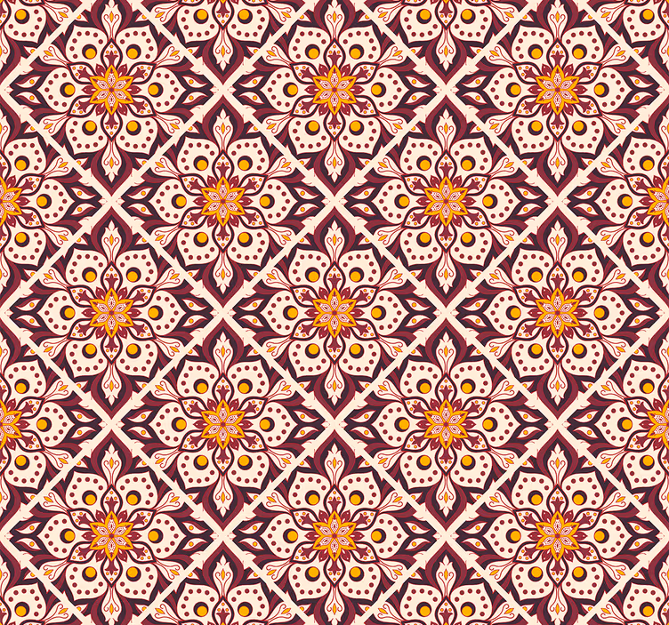 Papel tapiz floral intrincada mezcla de flores - TenVinilo