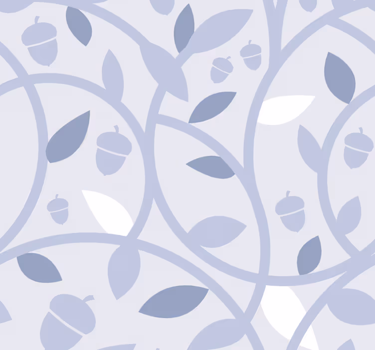 Papel pintado naturaleza bellotas azules - TenVinilo