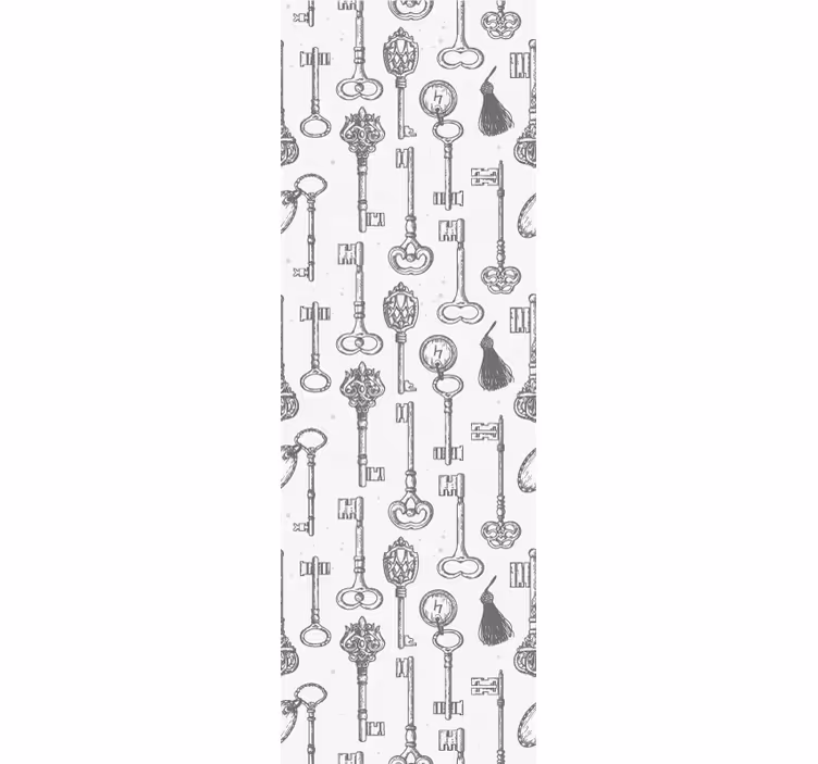 Papel tapiz recámara matrimonial motivos de llaves antiguas - TenVinilo