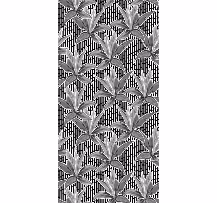 Papel tapiz hojas geométrico botánico - TenVinilo