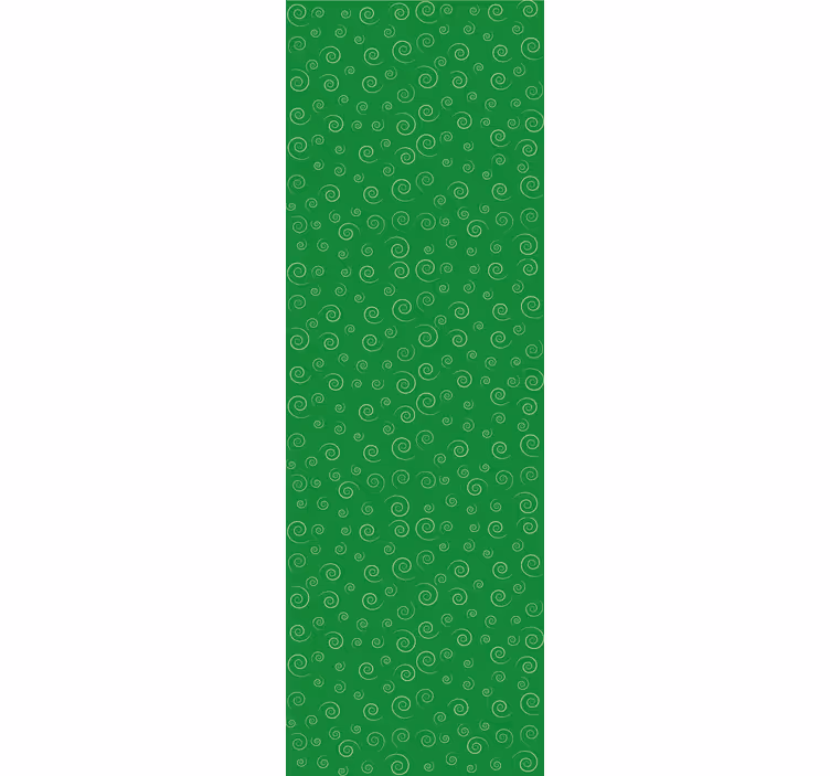 Papel pintado naturaleza Flores verdes y espirales - TenVinilo