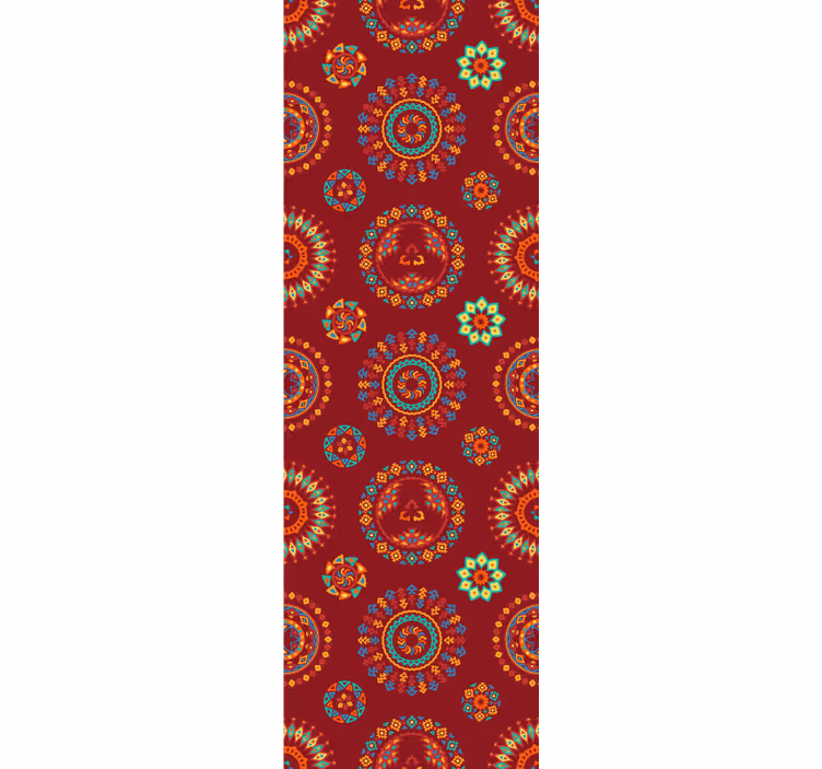 Papel tapiz floral patrón de mandala adornado - TenVinilo