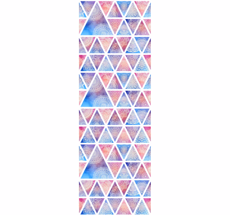 Papel tapiz geométrico matriz triangular geométrica - TenVinilo