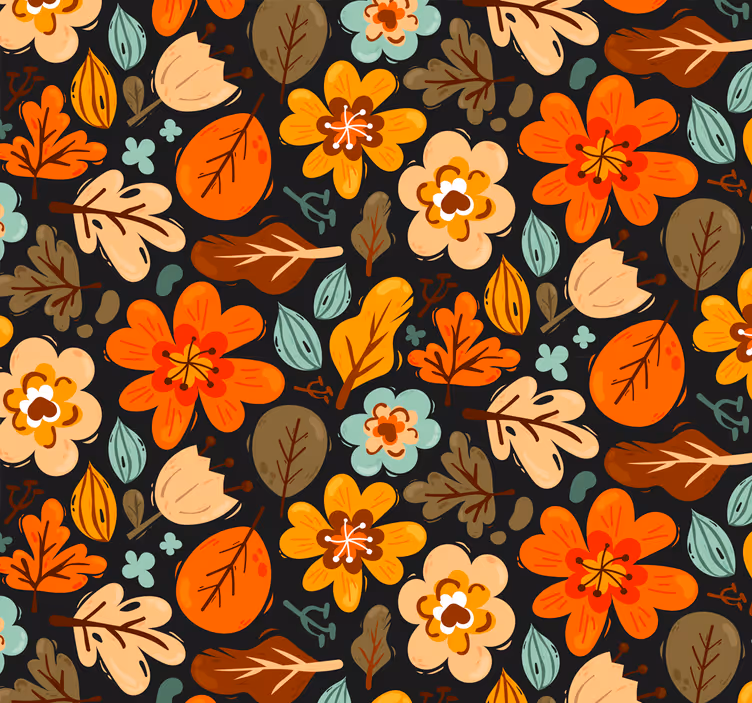 Papel tapiz flores arreglo floral - TenVinilo