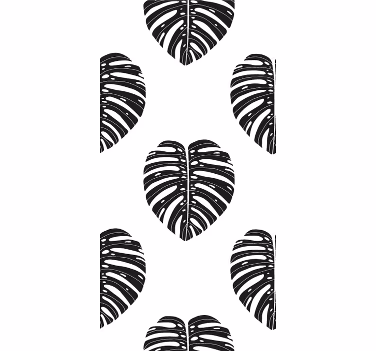 Papel tapiz hojas patrón de hoja de monstera - TenVinilo