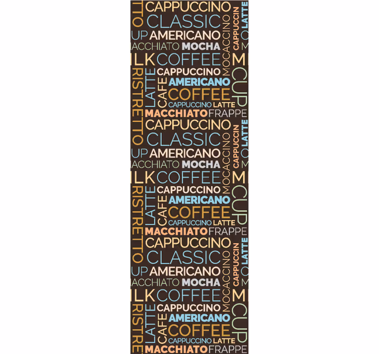 Papel tapiz letras tipografía de café - TenVinilo