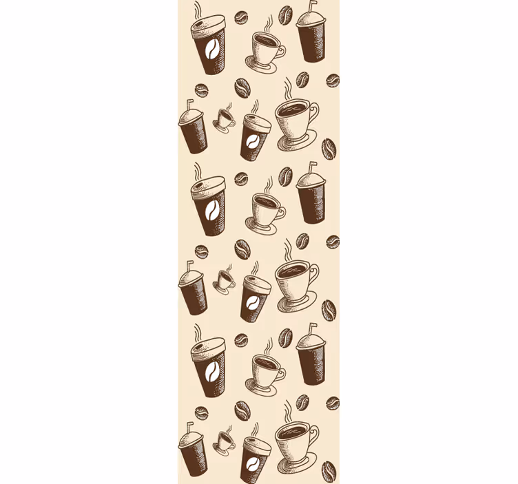 Papel tapiz cocina diseño con motivo de café - TenVinilo
