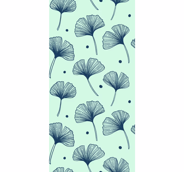 Papel pintado cocina Color azul floral - TenVinilo