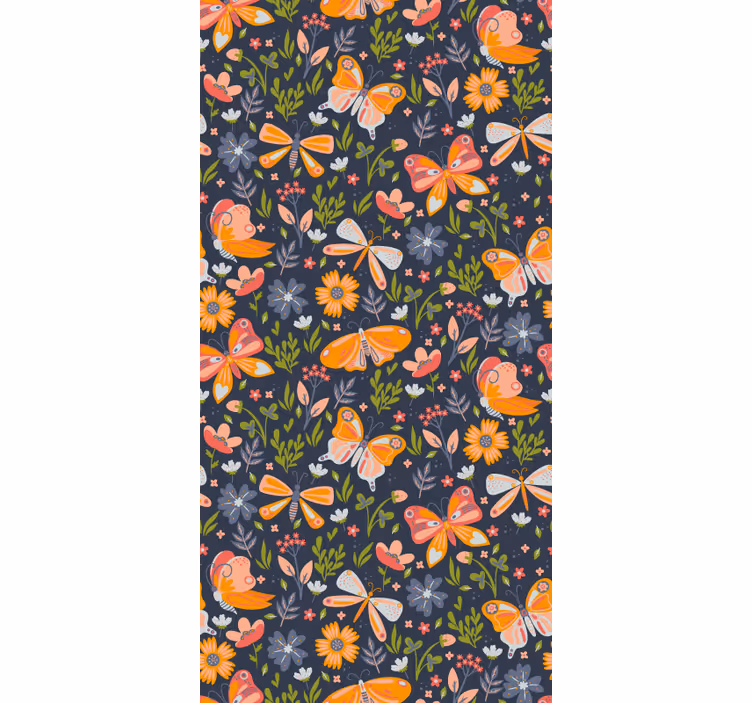 Papel tapiz mariposas panel de jardín de mariposas - TenVinilo