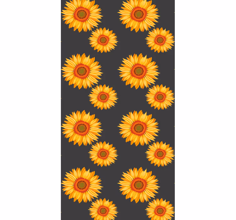 Papel tapiz flores elegancia girasol - TenVinilo