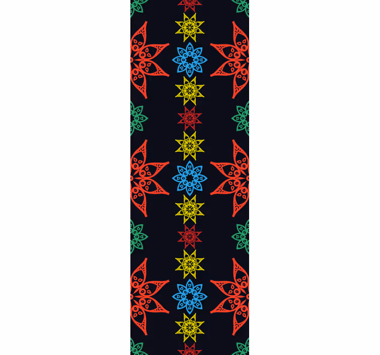 Papel tapiz ornamental ornamentación floral - TenVinilo