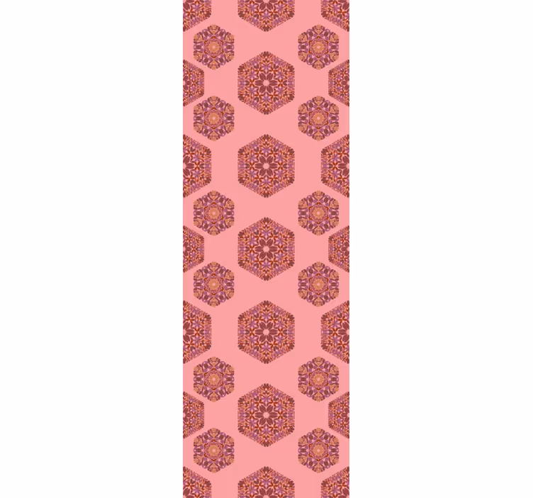 Papel tapiz ornamental hexágonos adornados - TenVinilo