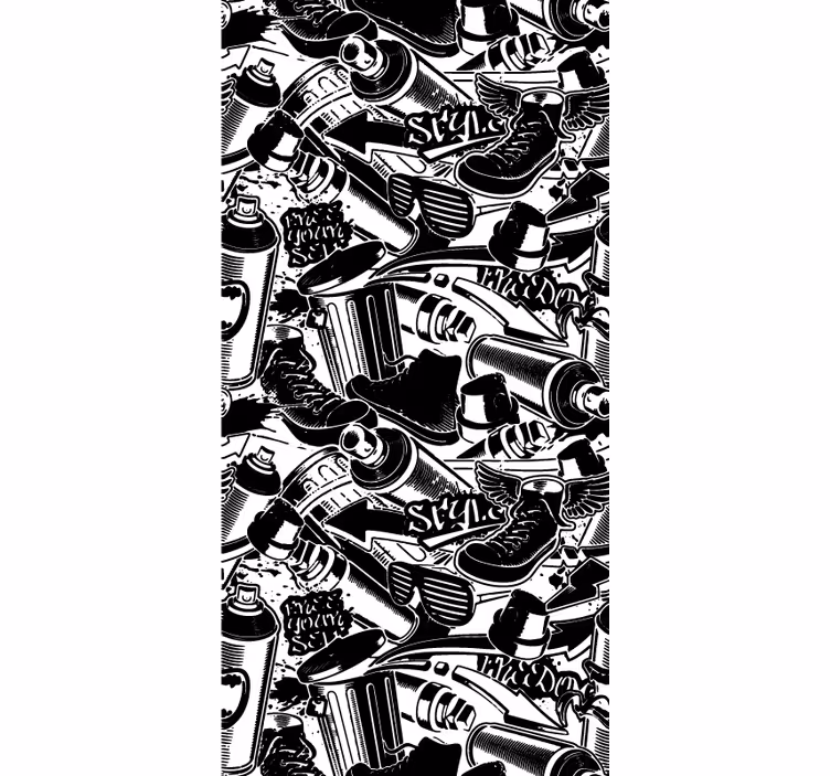 Papel tapiz arte elementos esenciales del grafiti - TenVinilo