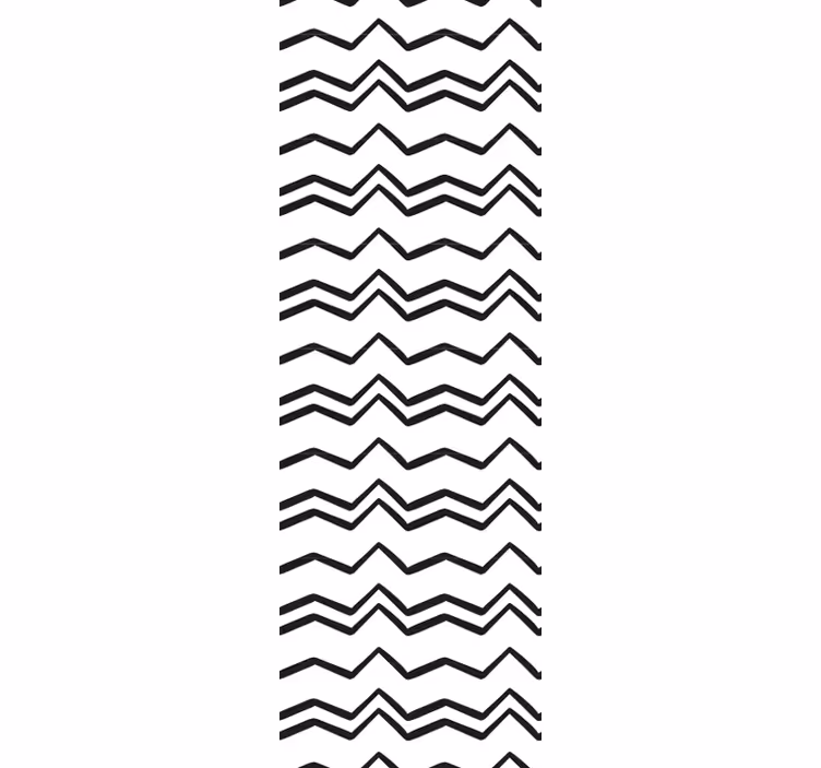 Papel pintado moderno Zig zag blanco y negro - TenVinilo