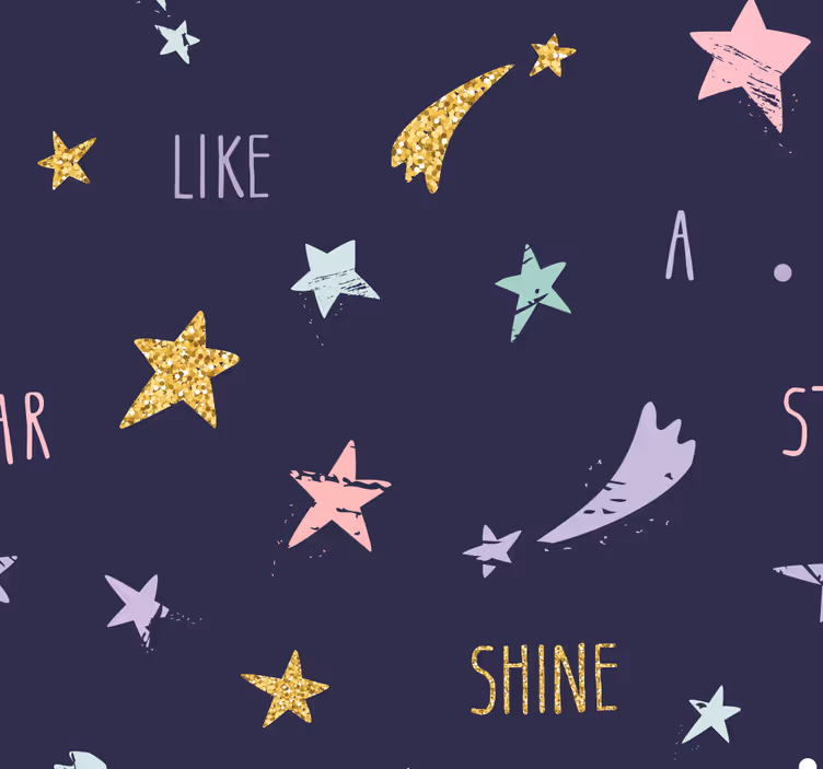 Papel para salón constelación estrellas rayas - TenVinilo