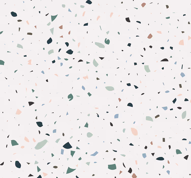 pel pintado baño imitación piedra terrazo blanco - TenVinilo