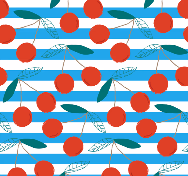 Papel tapiz cocina patrón de fruta abstracta - TenVinilo