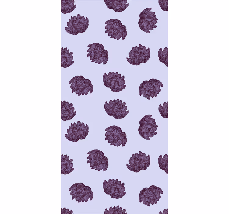 Papel pintado flores Flor de loto morada - TenVinilo