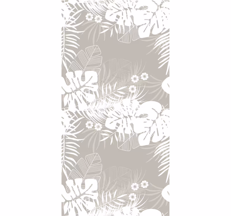 Papel tapiz hojas silueta botánica - TenVinilo