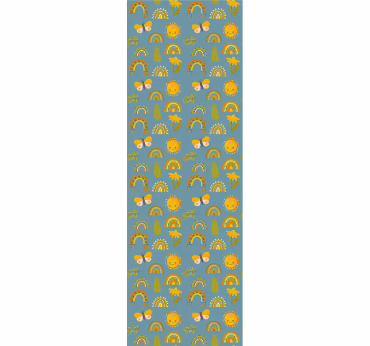 Papel tapiz mariposas patrones de naturaleza alegres - TenVinilo