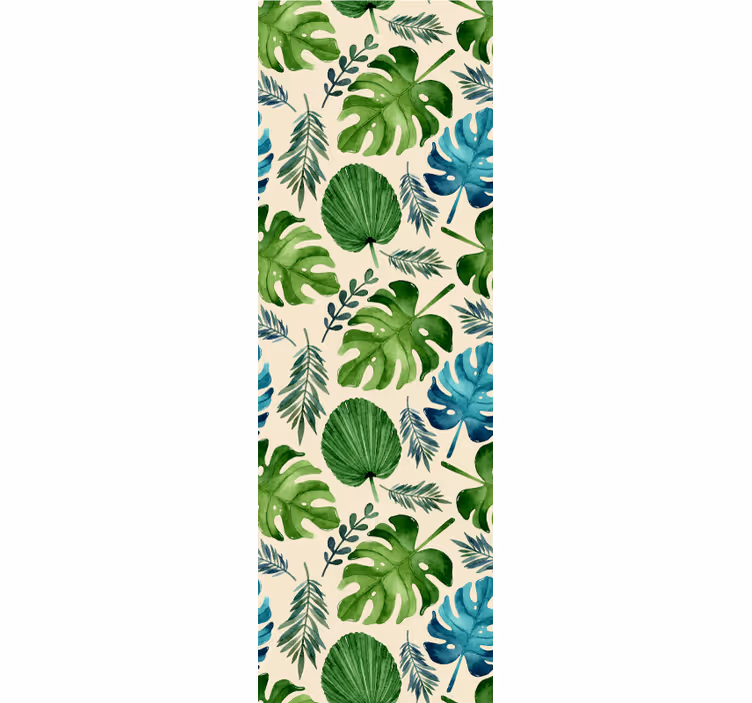 Papel tapiz naturaleza arreglo de hojas tropicales - TenVinilo