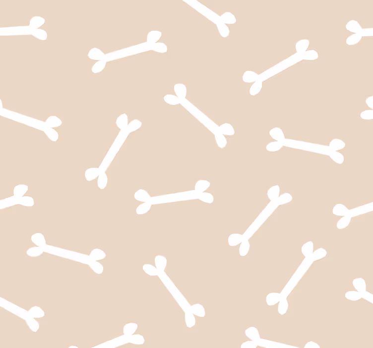 Papel pintado huesitos de perro en fondo beige - TenVinilo