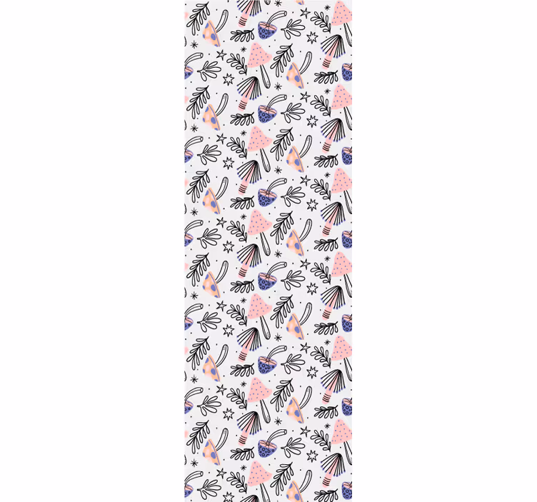Papel tapiz hojas motivos botánicos caprichosos - TenVinilo