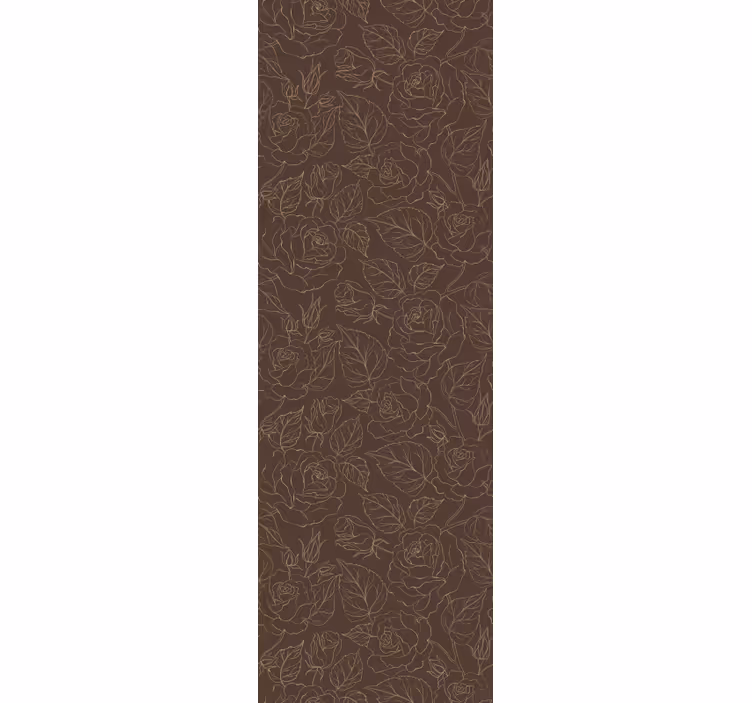 Papel tapiz flores patrón minimalista de rosa - TenVinilo