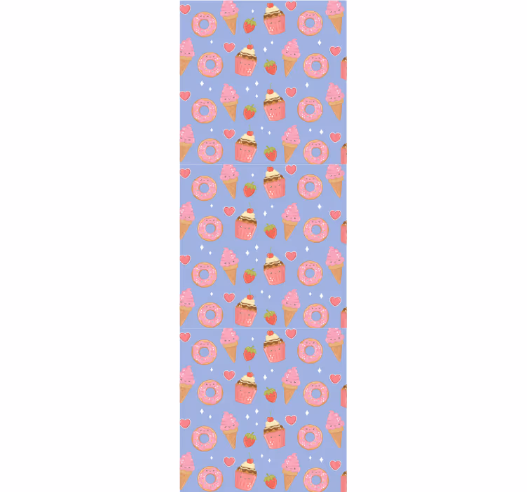 Papel tapiz bebé patrón de postre dulce - TenVinilo