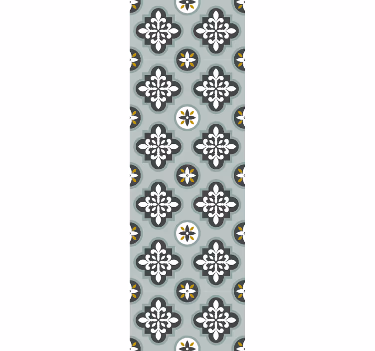 Papel tapiz ornamental patrón de flores ornamentadas - TenVinilo