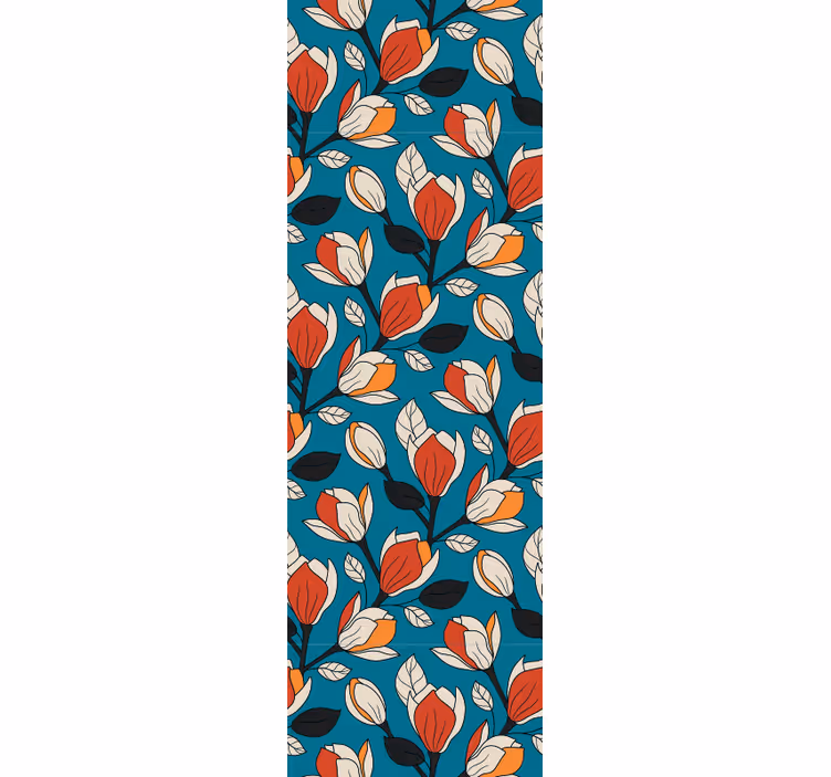 Papel tapiz flores telón de fondo con motivos florales - TenVinilo