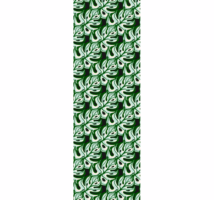 Papel tapiz hojas motivo de hoja verde - TenVinilo