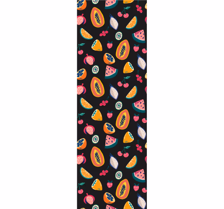 Papel tapiz cocina patrones frutales - TenVinilo
