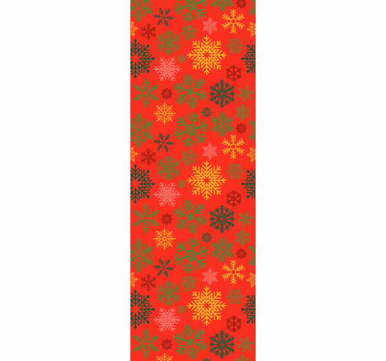 Papel tapiz navidad patrón de copos de nieve festivos - TenVinilo