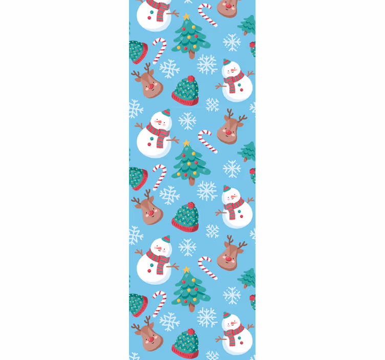 Papel tapiz navidad patrón de temporada festiva - TenVinilo