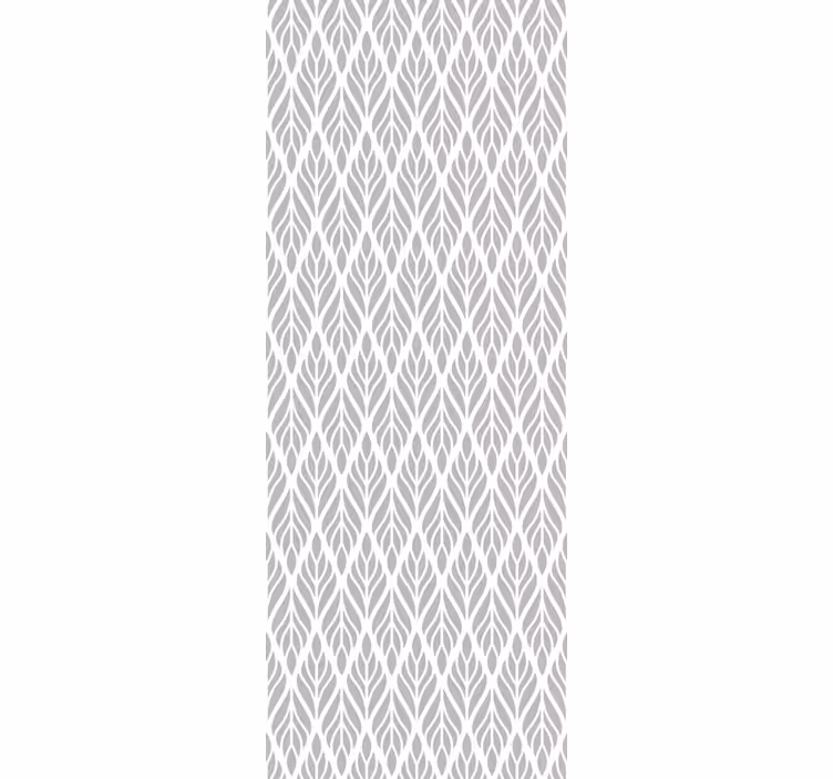Papel tapiz hojas arreglo moderno gris - TenVinilo