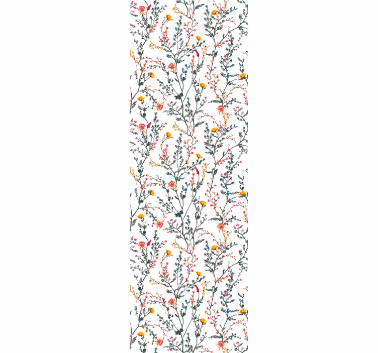 Papel tapiz flores extensión botánica floral - TenVinilo