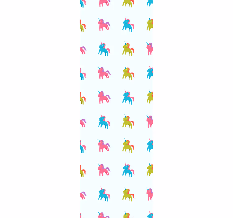 Papel tapiz animales unicornios coloridos - TenVinilo